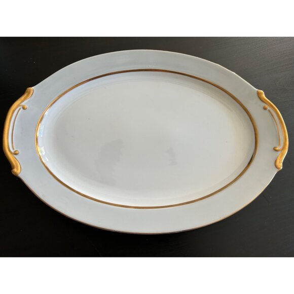 Grace China Graymont Oval Serving Platter With Gold Trim Large Vintage - Picture 5 of 6